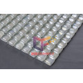Round Iridescent White Glass Crystal Mosaic Tiles (CFR617)